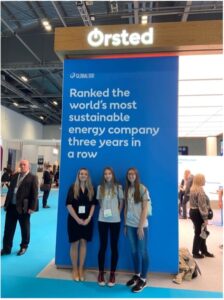 Photo of Erin & Harriet at the Global Offshore Wind Conference 2021 with Orsted.